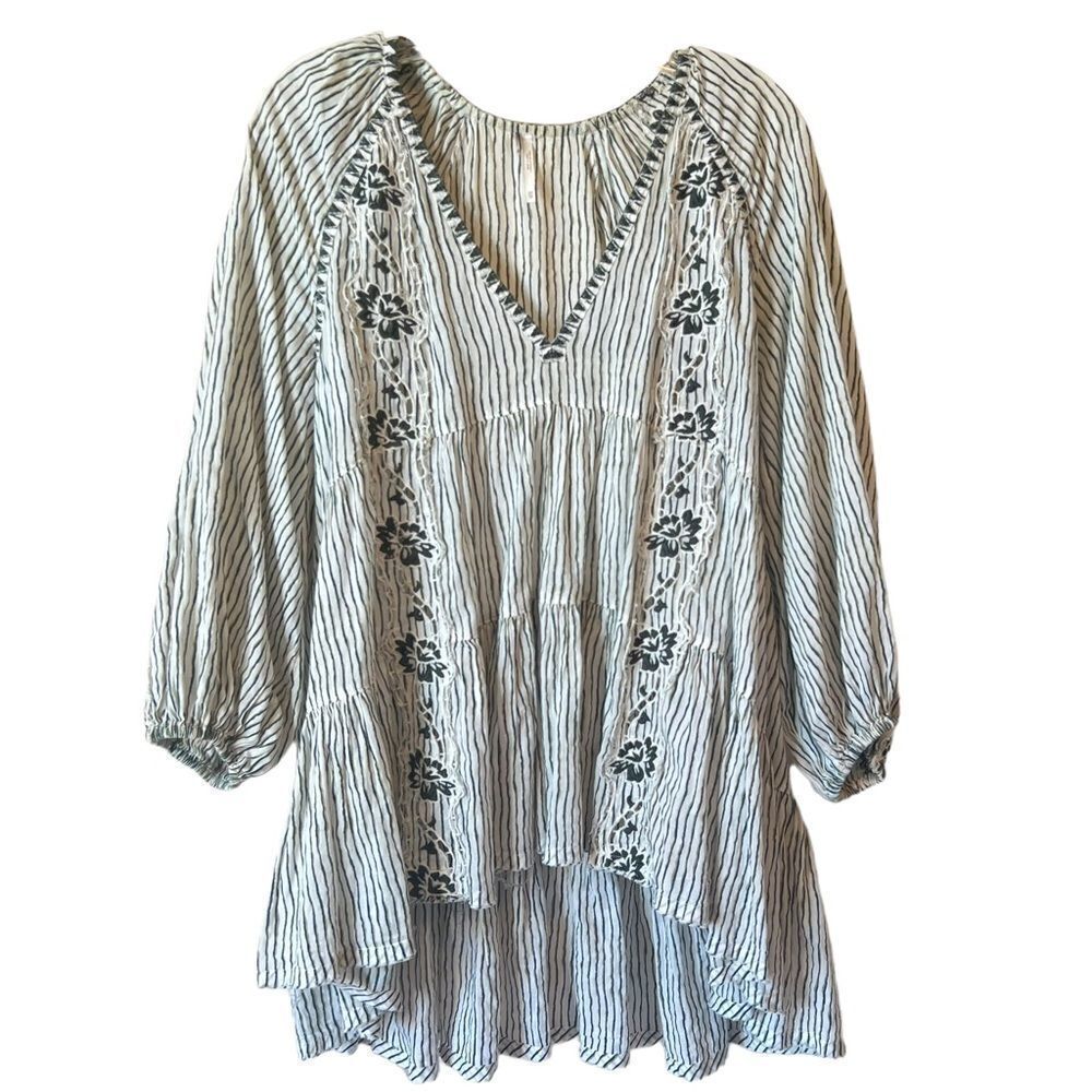 Free People Another Special Day Boho Embroidered Tunic